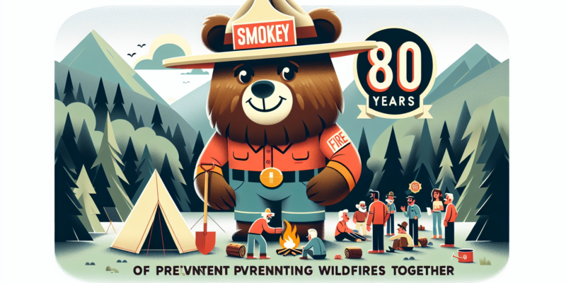 Smokey Bear podróżuje przez dekady z okazji 80. rocznicy kampanii reklamowej